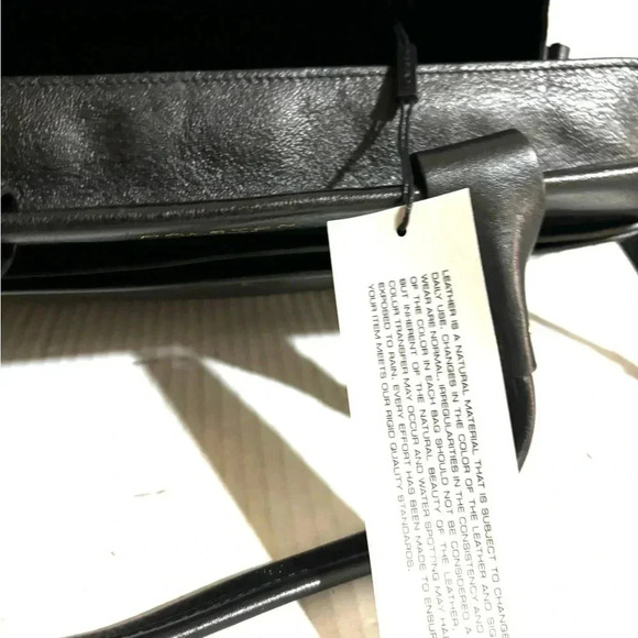 Halston Heritage black leather satchel handbag - Picture 9 of 12